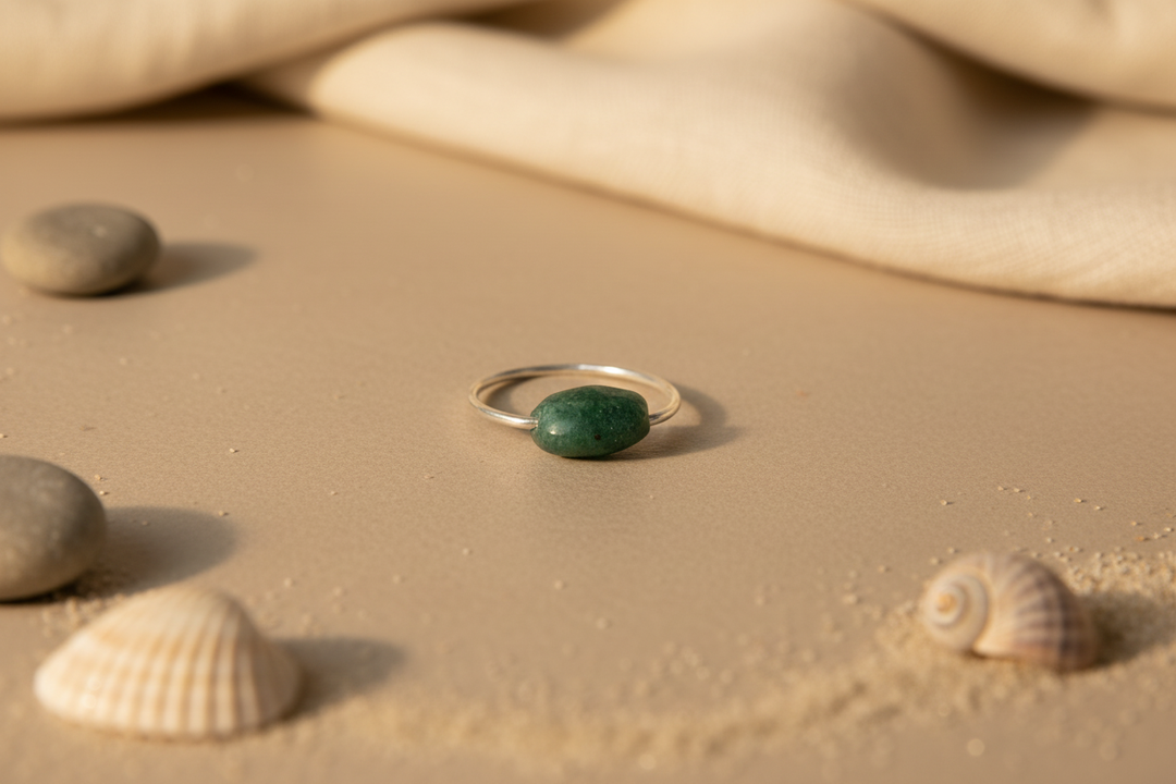 Anillo de cornalina de plata para mujer | Joyería con piedras preciosas