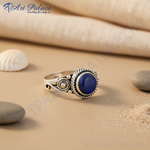 Load image into Gallery viewer, Anillo de lapislázuli en plata 925 para mujer | Joyería con piedras preciosas
