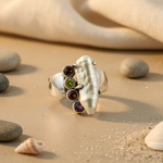 Load image into Gallery viewer, 925 Silver Pearl &amp; Gemstone Ring for Women | Statement Jewelry
