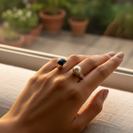 将图像加载到图库查看器中， 925 Silver Open Ring with Gemstone | Unique Jewelry for Women

