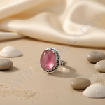 Load image into Gallery viewer, Anillo de plata de ley 925 con gema rosa para mujer | Joyería de regalo
