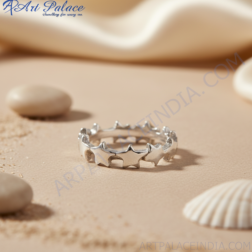 Anillo de estrella de plata de ley 925 para mujer | Joyería de uso diario