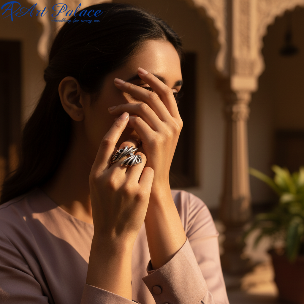 925 Silver Abstract Ring | Statement Jewelry for Women