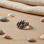 Load image into Gallery viewer, 925 Silver Abstract Ring | Statement Jewelry for Women
