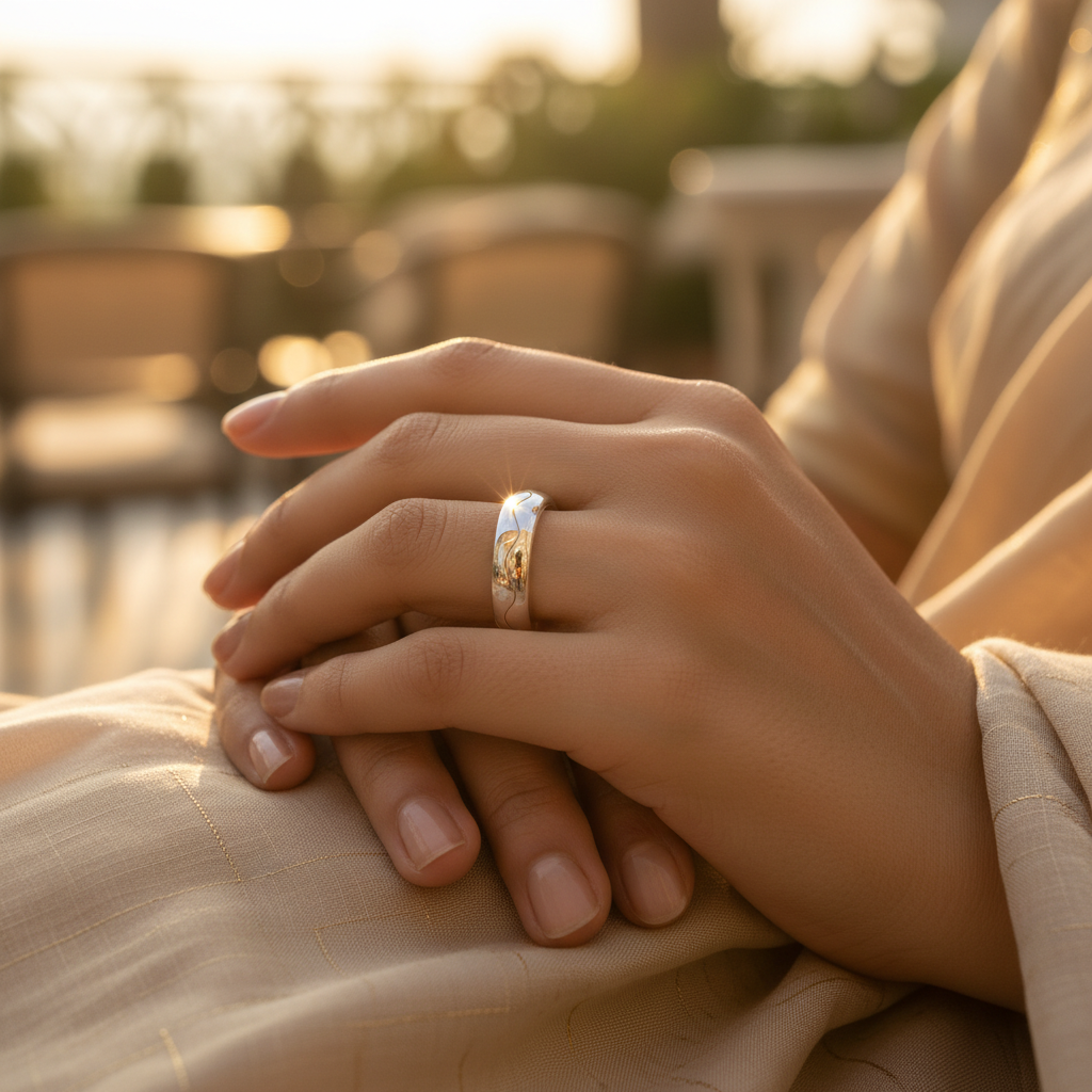 925 sterling silver wave ring for women | minimalist jewelry