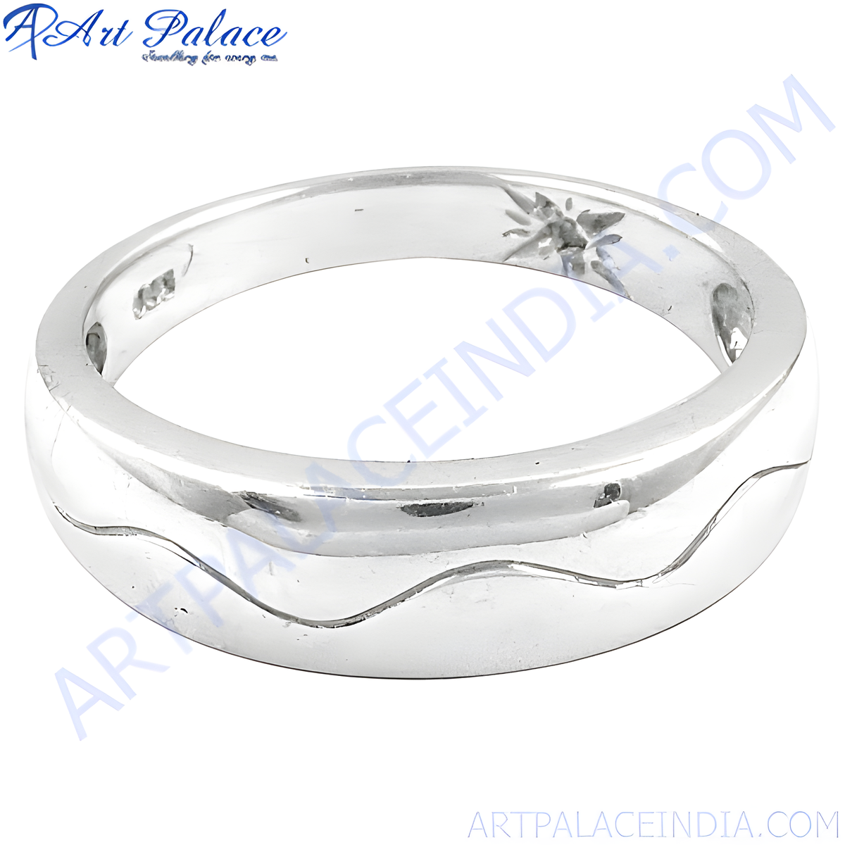 Sterling silver wave ring, a minimalist fashion ring design, perfect for women