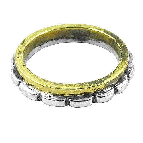Silver and gold plating spinner ring for women | anxiety relief ring