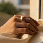 Load image into Gallery viewer, Anillo giratorio de plata y cobre para mujer | Alivio de la ansiedad
