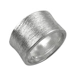 Load image into Gallery viewer, Textured Silver Ring for Women | Wide Band Ring | Gift
