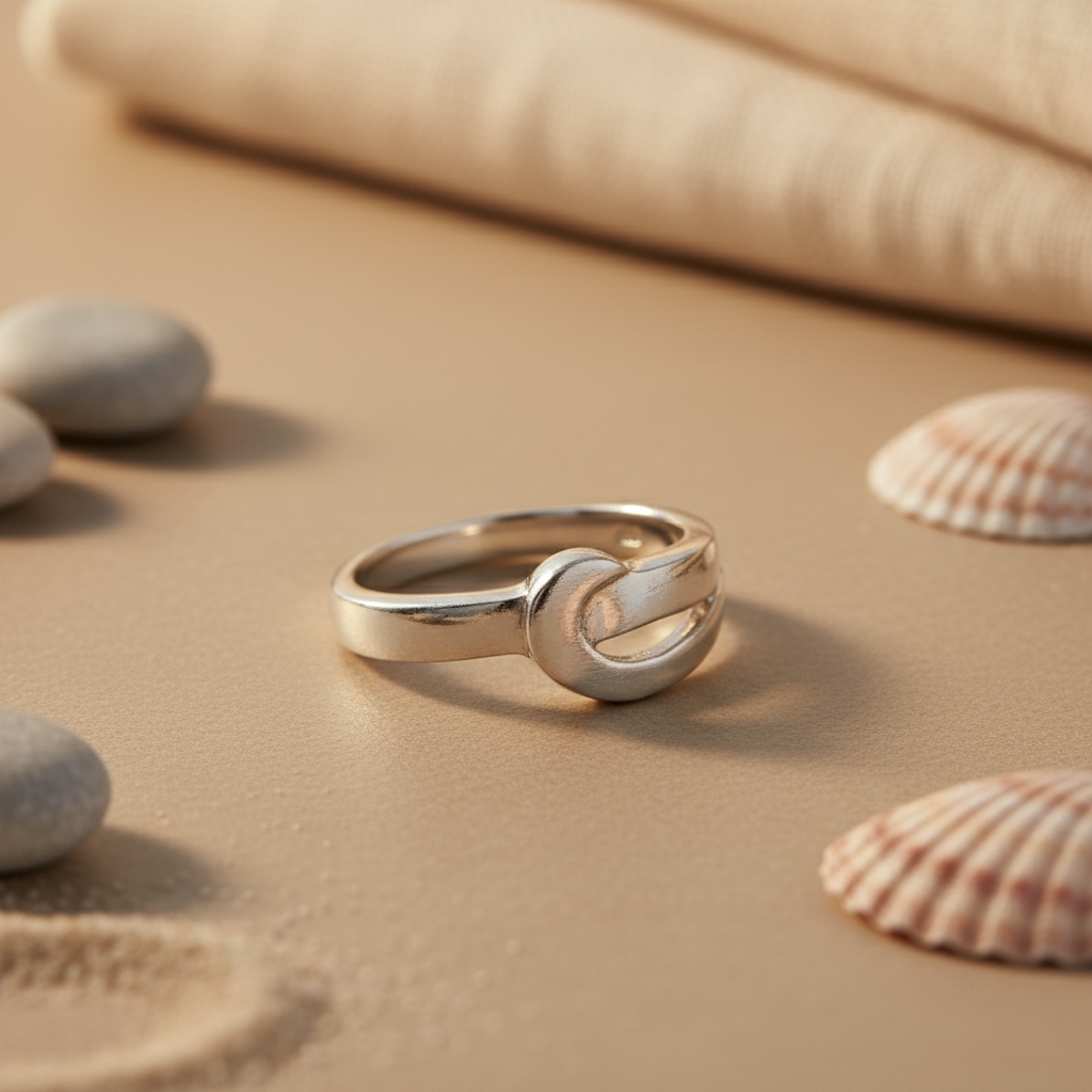 Silver Crossover Ring for Women | Modern Minimalist Jewelry