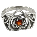 Load image into Gallery viewer, 925 Silver Garnet Rose Ring for Women | Gemstone Jewelry
