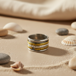 Load image into Gallery viewer, 925 Silver &amp; gold plating Spinner Ring for Women | Anxiety Relief

