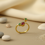 将图像加载到图库查看器中， gold plating Ruby &amp; Emerald Ring for Women | Gemstone Jewelry
