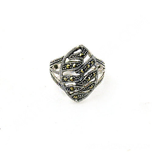 925 Silver Marcasite Ring for Women | Statement Jewelry