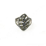 Load image into Gallery viewer, 925 Silver Marcasite Ring for Women | Statement Jewelry
