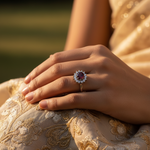 Load image into Gallery viewer, 925 Silver Garnet Ring for Women | Gemstone Engagement Ring
