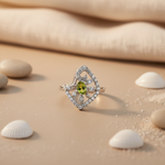 将图像加载到图库查看器中， 925 Silver Peridot Ring for Women | Gemstone Jewelry
