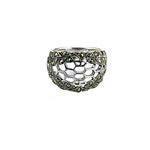 Load image into Gallery viewer, 925 Silver Marcasite Ring for Women | Hexagon Design
