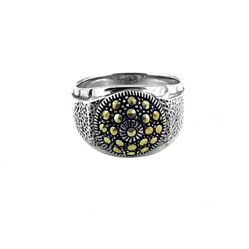 925 Silver Marcasite Ring for Women | Statement Jewelry