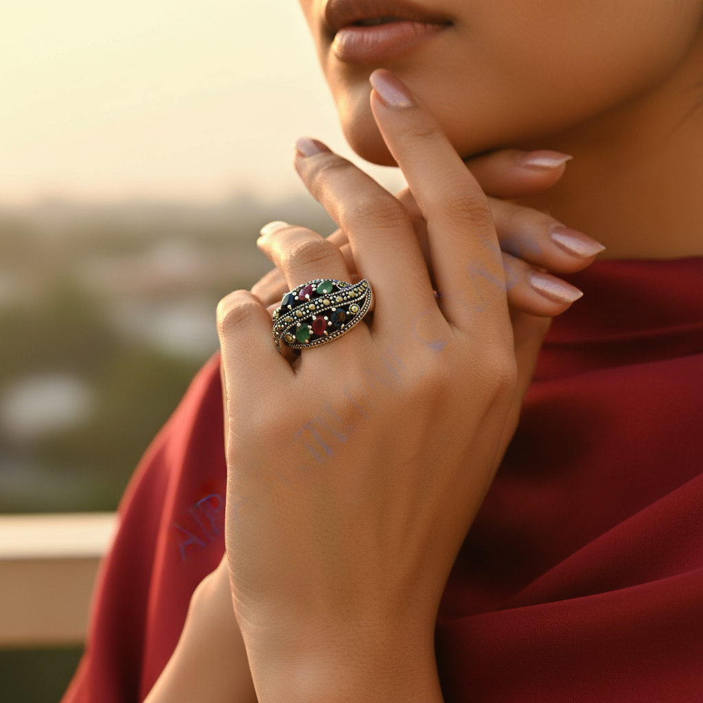 925纯银宝石戒指 | 女士珠宝礼品