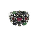 Load image into Gallery viewer, 925 Silver Multi-Gemstone Ring for Women | Statement Jewelry
