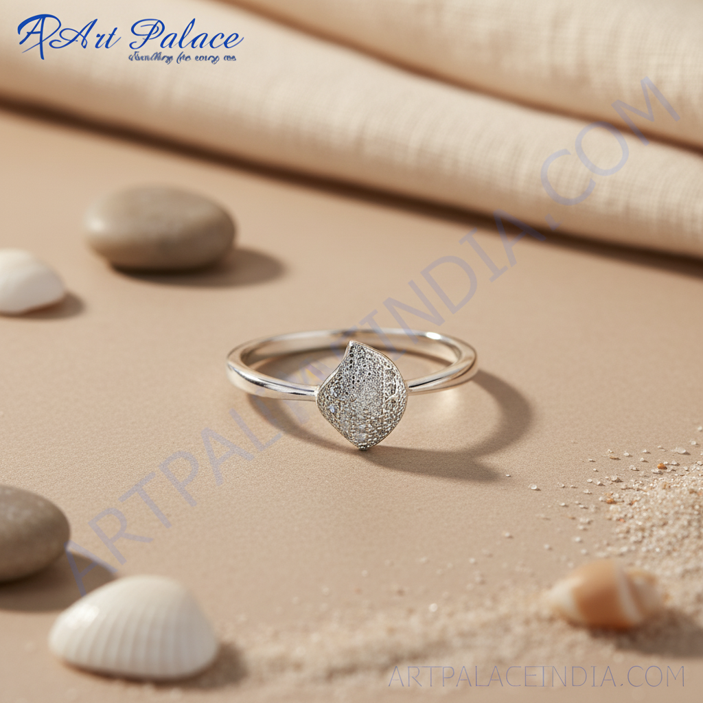 925 Silver Textured Ring for Women | Modern Silver Jewelry