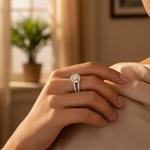 Load image into Gallery viewer, Silver Diamond Ring for Women | Engagement Ring | Gift
