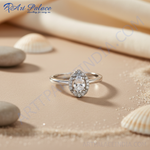 Load image into Gallery viewer, 925 Silver Pear Cut Halo Ring for Women | Engagement Gift
