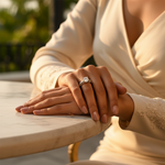将图像加载到图库查看器中， Silver Ring with Cubic Zirconia | Women's Engagement Ring
