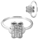 将图像加载到图库查看器中， 925 Silver Cubic Zirconia Flower Ring for Women | Gift Jewelry
