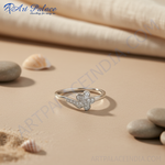 Load image into Gallery viewer, Anillo de plata con flor para mujer | Circonita cúbica | Uso diario
