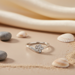 将图像加载到图库查看器中， Silver Flower Ring for Women | Cubic Zirconia | Daily Wear
