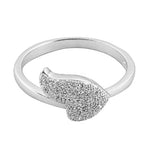 将图像加载到图库查看器中， 925 Silver Cubic Zirconia Leaf Ring for Women | Gift Jewelry
