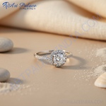 Load image into Gallery viewer, Silver Halo Engagement Ring | Diamond Look | Women's Ring
