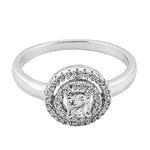 将图像加载到图库查看器中， Silver Halo Diamond Ring for Women | Engagement Ring | Gift
