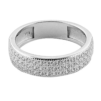 925 Silver Cubic Zirconia Pave Ring for Women | Gift Jewelry