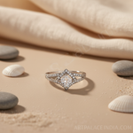 将图像加载到图库查看器中， 925 Silver Princess Cut Diamond Ring for Women | Gift Jewelry
