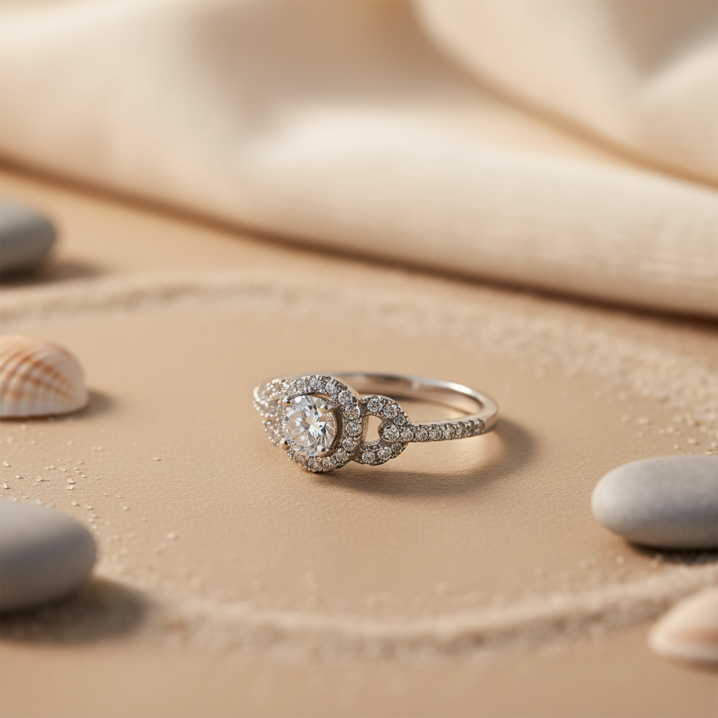 925 Silver Cubic Zirconia Ring for Women | Engagement Ring