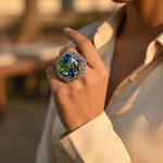 Load image into Gallery viewer, 925 Sterling Silver Gemstone Flower Ring | Women&#39;s Ring
