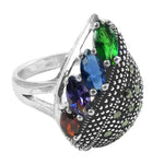 Load image into Gallery viewer, 925 Silver Multi-Gemstone Ring for Women | Cocktail Ring

