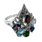Load image into Gallery viewer, 925 Silver Multi-Gemstone Ring for Women | Cocktail Ring
