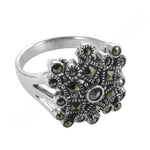 Load image into Gallery viewer, 925 Silver Marcasite Ring for Women | Square Stone Design
