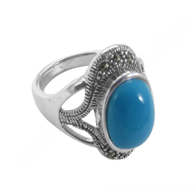 925 silver turquoise ring for women | gemstone jewelry