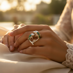 Load image into Gallery viewer, 925 Silver Dolphin Ring with Opal | Women's Jewelry Gift
