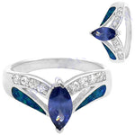 Load image into Gallery viewer, 925 Silver Marquise Blue Stone Ring for Women | Gift Jewelry
