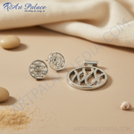 将图像加载到图库查看器中， 银色水晶吊坠耳环套装 | 女士珠宝礼品
