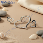 Load image into Gallery viewer, Heart Stud Earrings Set | 925 Silver Cubic Zirconia Women&#39;s Jewelry
