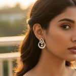 Load image into Gallery viewer, Silver Cubic Zirconia Earrings Set for Women | Wedding Jewelry
