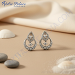 Load image into Gallery viewer, Silver Cubic Zirconia Earrings Set for Women | Wedding Jewelry
