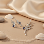 Load image into Gallery viewer, 925 Silver Sapphire Earrings Set for Women | Luxury Jewelry Gift
